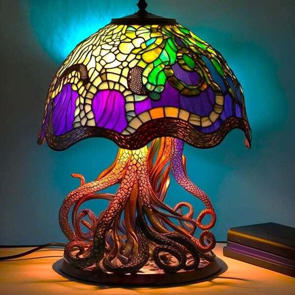 2024 Stained Glass Plant Series Table Lamp